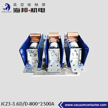 3Contactor de vacío de 3 fases de.6kV de tensión media para sistemas de energía de CA 50 - 60 Hz